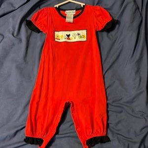 Sweet Southern Smocks Girls Mickey Mouse Clubhouse Long Romper size 9M